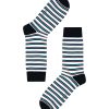 WHITE WITH NAVY, TURQUOISE AND RED STRIPES CREW SOCKS SOC4B.NOB1
