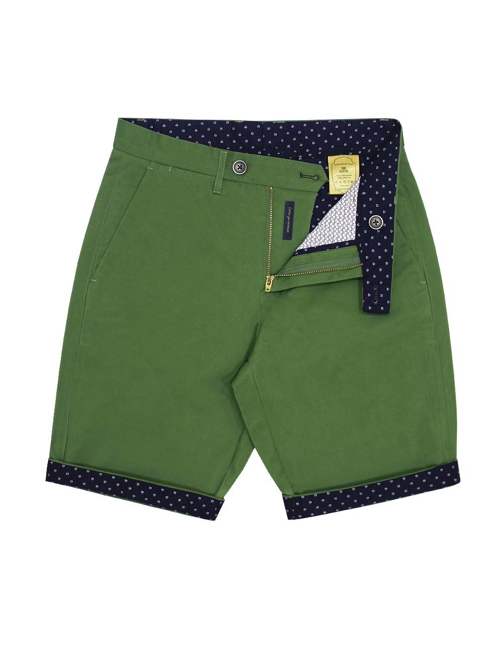 Forest Green Casual Slim Fit Shorts - CSA3.4