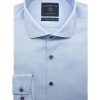 Solid Sky Blue Oxford 2 Ply Easy Iron Modern / Classic Fit Long Sleeve Shirt - CF1C7.21