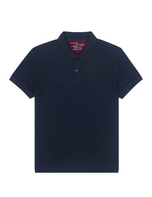 Navy Tencel Short Sleeve Slim Fit Polo T-Shirt - PTS1A1.1
