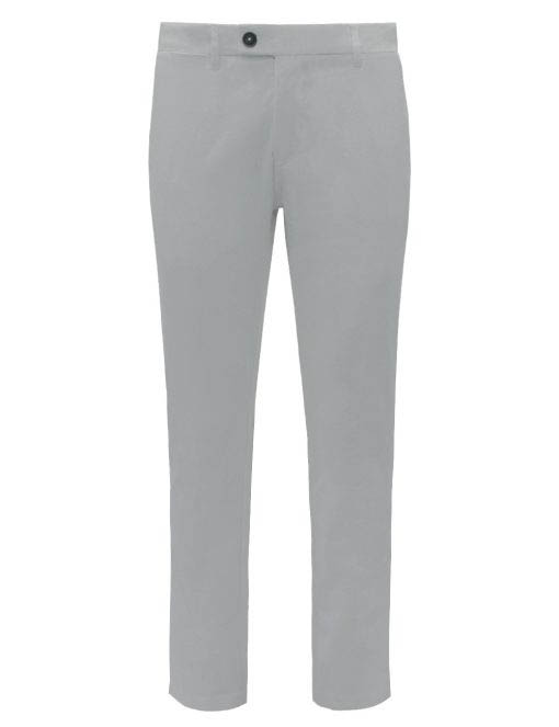 Light Grey Cotton Stretch Slim Fit Casual Pants - CPSFA4.4