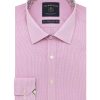 Pink Micro Checks Slim / Tailored Fit Long Sleeve Shirt - TF2A12.20