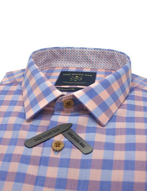 Orange Checks Custom / Relaxed Short Sleeve Shirt - RF9SF7.23