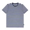 Navy And White Stripe Crew Neck Short Sleeve T-shirt - TS1A3.5