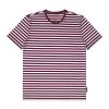 Red And White Stripe Crew Neck Short Sleeve T-shirt - TS1A1.5