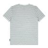 White And Grey Stripe Crew Neck Short Sleeve T-shirt - TS1A2.5